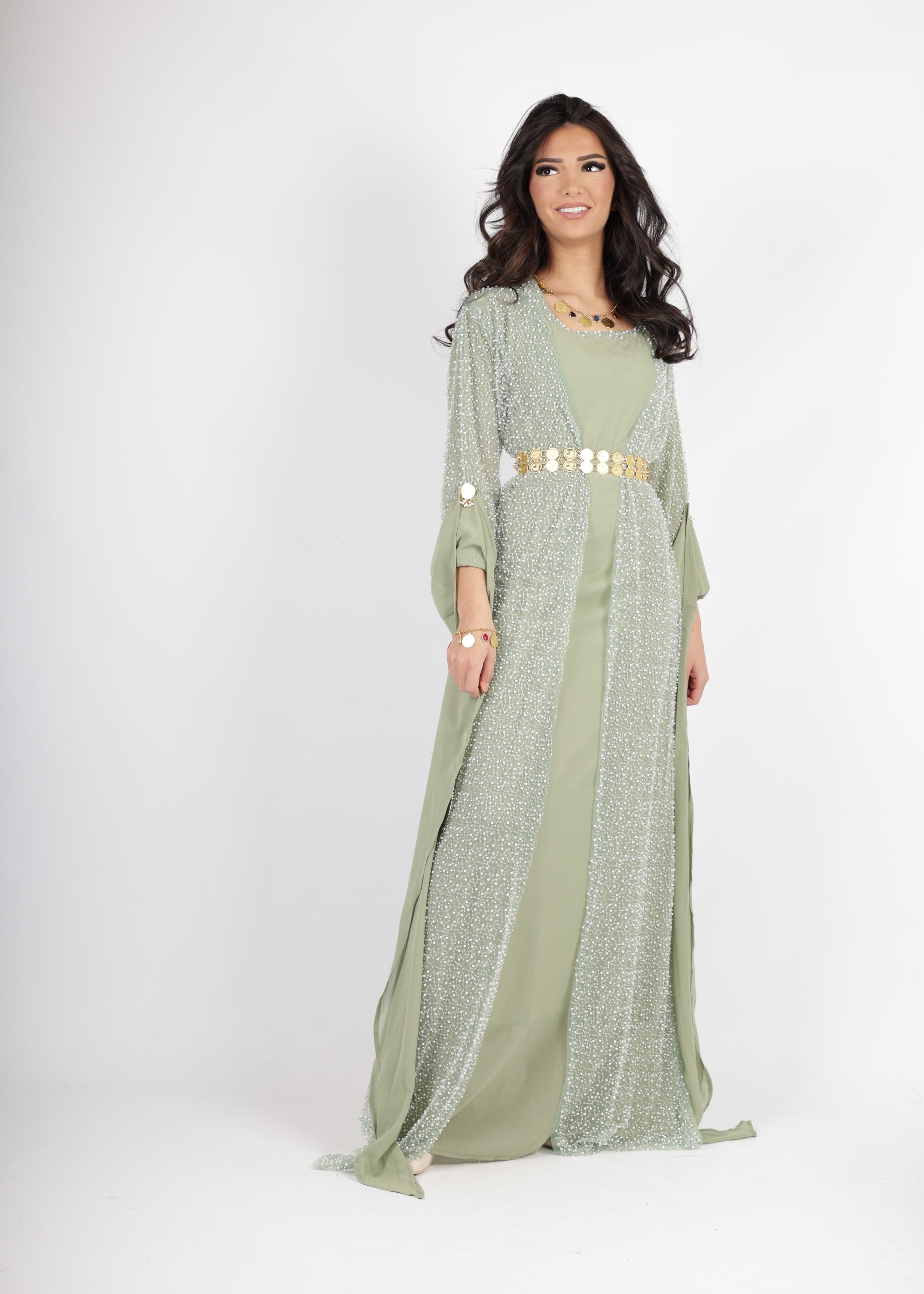 Merwari Kurdish Dress magic Green