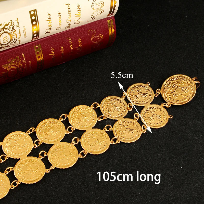 Ethnic Gold Color Body Chains for Women.