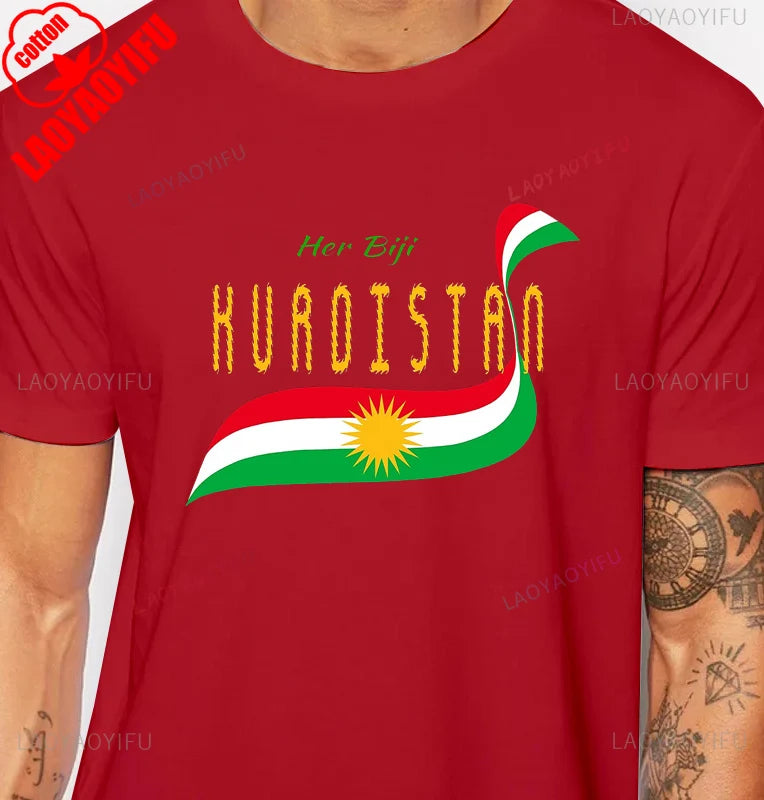 Kurdistan Calligraphy T-Shirt Kurdish