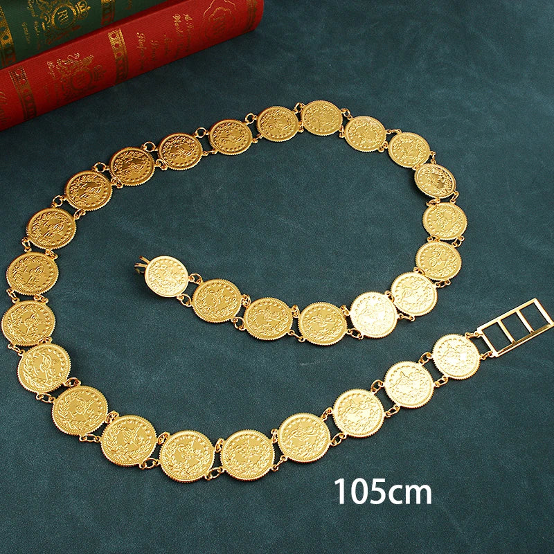 Ethnic Gold Color Body Chains for Women.