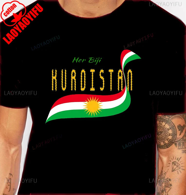 Kurdistan Calligraphy T-Shirt Kurdish