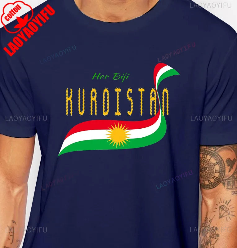 Kurdistan Calligraphy T-Shirt Kurdish