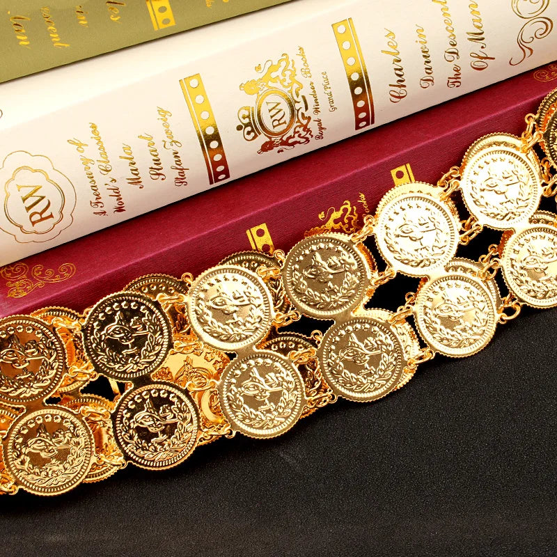 Ethnic Gold Color Body Chains for Women.