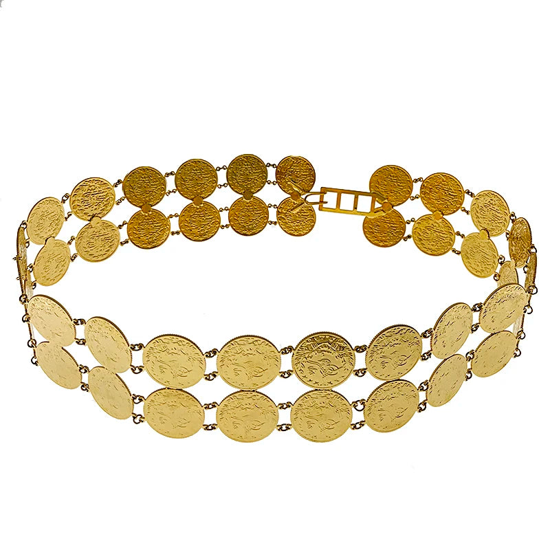 Ethnic Gold Color Body Chains for Women.