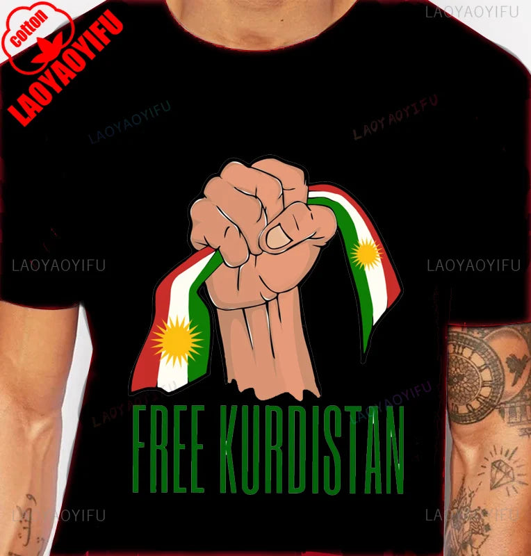 Kurdistan Calligraphy T-Shirt Kurdish