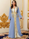 Middle East Elegant Muslim Dress Set Gold.