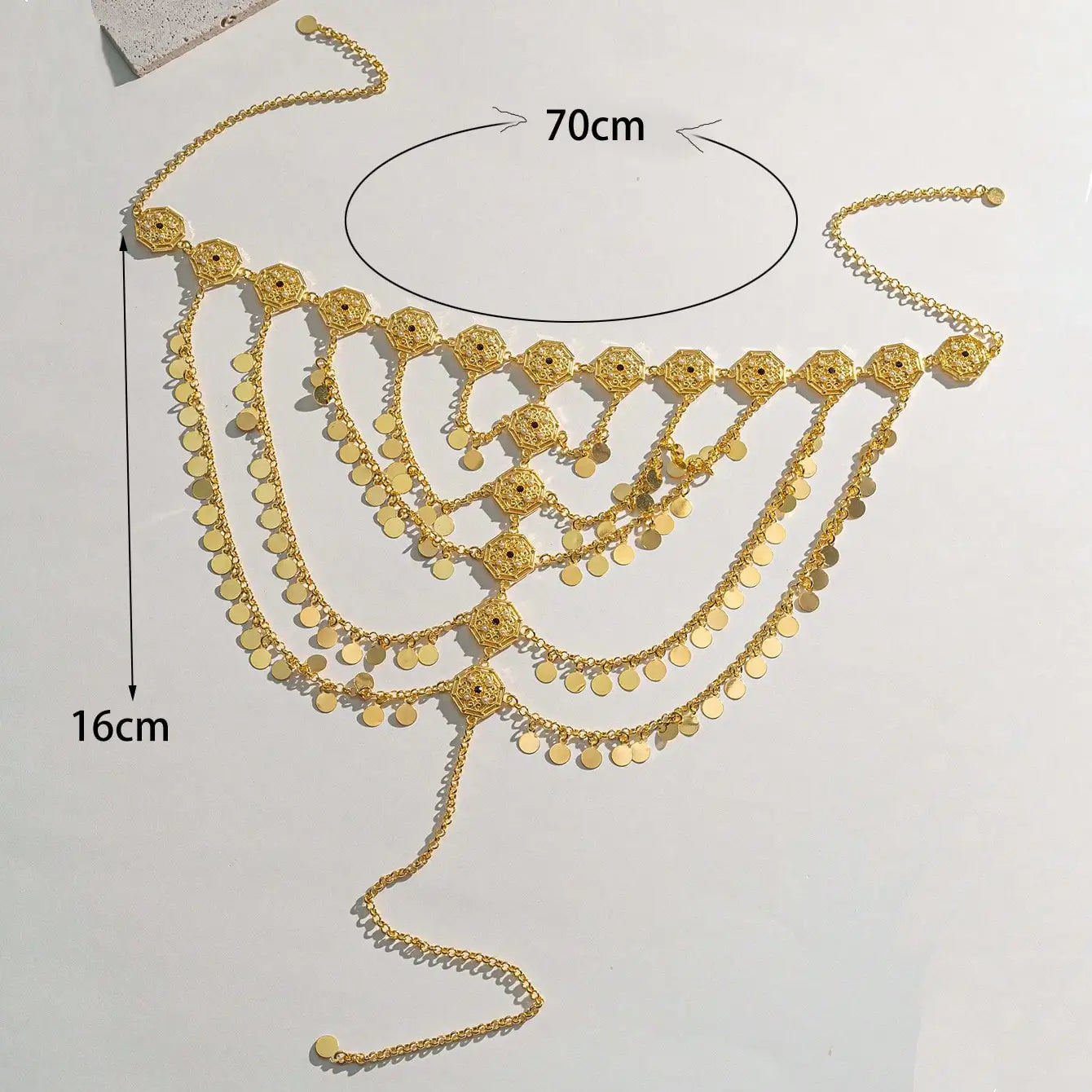 English (shortened)
Kurdish Bridal Gold-Plated Hair Chain Jewelry
Kurdish (Kurmanji)
Zîncîra Porê Bûkê Kurd bi Zêr Pêlkirî
Kurdish (Sorani)
زنجیرەی قژی بووکە کورد بە زێڕ پڵێکراو